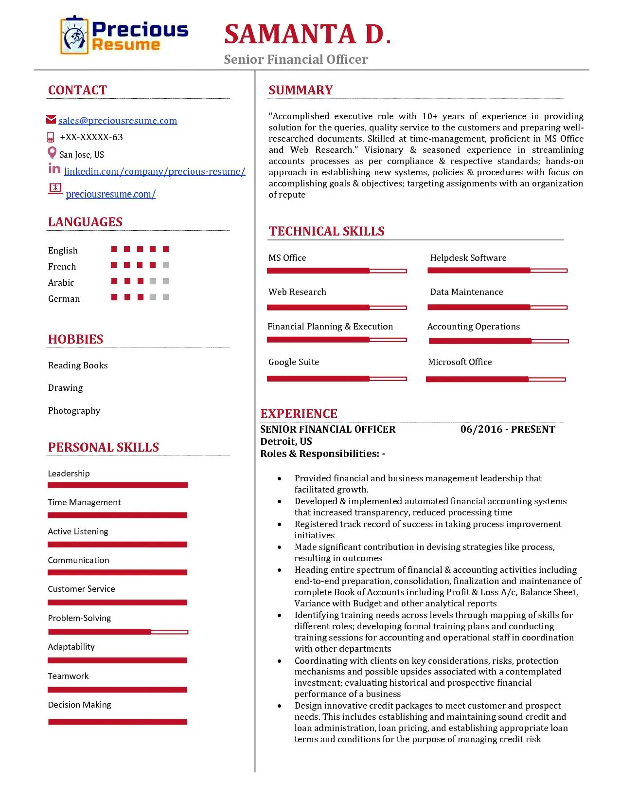 Infographic Resume Sample